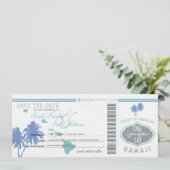 Sparen de Datum die Pass aan Hawaii overgaat Save The Date (Staand voorkant)