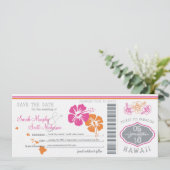 Sparen de Datum die Pass aan Hawaii overgaat Save The Date (Staand voorkant)