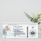Sparen de Datum die Pass aan het instappen aan de  Save The Date (Staand voorkant)