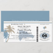 Sparen de Datum die Pass aan het instappen aan de  Save The Date (Voorkant / Achterkant)