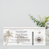 Sparen de Datum die Pass aan het instappen aan de  Save The Date (Staand voorkant)