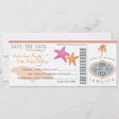 Sparen de Datum die Pass aan Jamaica het instappen Save The Date (Voorkant)