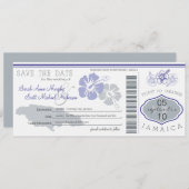 Sparen de Datum die Pass aan Jamaica het instappen Save The Date (Voorkant / Achterkant)