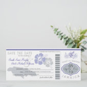 Sparen de Datum die Pass aan Jamaica het instappen Save The Date (Staand voorkant)