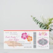 Sparen de Datum die Pass aan Jamaica het instappen Save The Date (Staand voorkant)