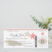 Sparen de Datum die Pass aan Jamaica het instappen Save The Date (Staand voorkant)