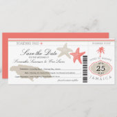 Sparen de Datum die Pass aan Jamaica het instappen Save The Date (Voorkant / Achterkant)