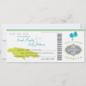 Sparen de Datum die Pass aan Jamaica het instappen Save The Date (Voorkant)