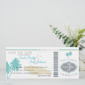 Sparen de Datum die Pass aan Jamaica het instappen Save The Date (Staand voorkant)
