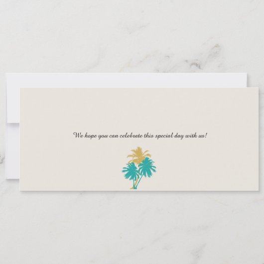 Sparen de Datum die Pass aan Mexico het instappen Save The Date (Achterkant)