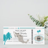 Sparen de Datum die Pass aan Mexico het instappen Save The Date (Staand voorkant)