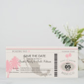 Sparen de Datum die Pass aan Mexico het instappen Save The Date (Staand voorkant)