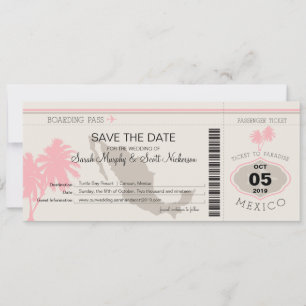 Sparen de Datum die Pass aan Mexico het instappen Save The Date