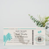 Sparen de Datum die Pass aan Mexico het instappen Save The Date (Staand voorkant)