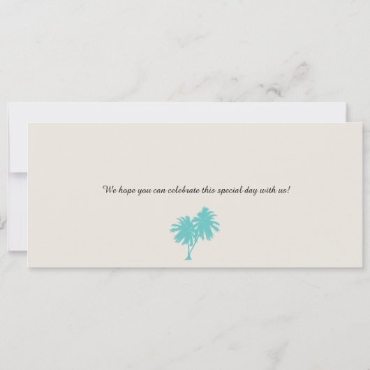 Sparen de Datum die Pass aan Mexico het instappen Save The Date (Achterkant)