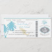 Sparen de Datum die Pass aan Mexico het instappen Save The Date (Voorkant)