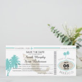 Sparen de Datum die Pass aan Mexico het instappen Save The Date (Staand voorkant)