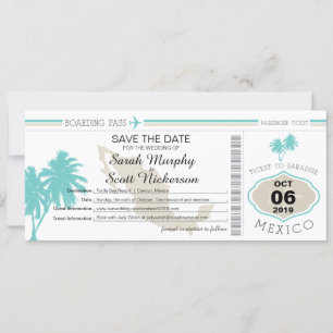 Sparen de Datum die Pass aan Mexico het instappen Save The Date