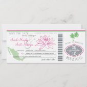 Sparen de Datum die Pass aan Mexico het instappen Save The Date (Voorkant)