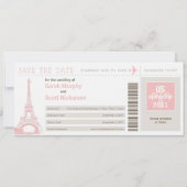 Sparen de Datum die Pass aan Parijs Frankrijk over Save The Date (Voorkant)