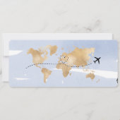 Sparen de Datum die Pass Paris Wedding Invitati ov Kaart (Achterkant)