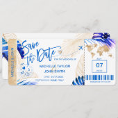 Sparen de Datum die Wereldkaart Beach Invita van d Kaart (Voorkant / Achterkant)