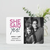 Sparen de Datum die zij ja zei! Kaart (Staand voorkant)