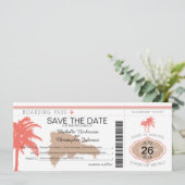 Sparen de Datum Dominicaanse Republiek die Pass in Save The Date (Staand voorkant)