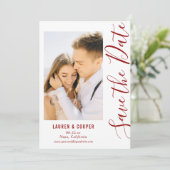 Sparen de Datum Donkere Rode Stijlvolle Moderne Wu (Staand voorkant)