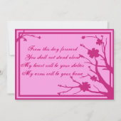 Sparen de Datum douane de roze bruiloft van de fus Save The Date (Achterkant)