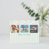 Sparen de Datum Drie Foto's Sjabloon (Staand voorkant)