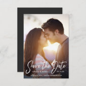 Sparen de Datum Eenvoudige Aankondiging van de Wed (Voorkant / Achterkant)