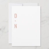 Sparen de datum Eenvoudige Minimale Uitnodiging (Achterkant)