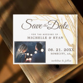 Sparen de Datum Eenvoudige Rustige Boom Fotokaart Save The Date