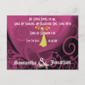 Sparen de Datum Elegant Cala Lily Aankondigingskaart (Voorkant)