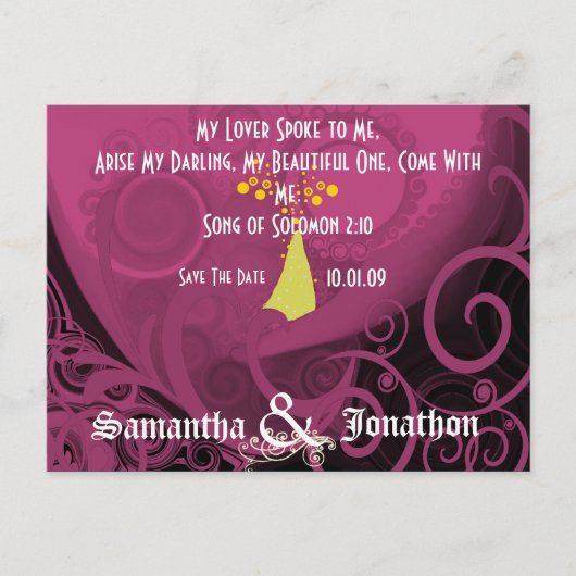 Sparen de Datum Elegant Cala Lily Aankondigingskaart (Voorkant)