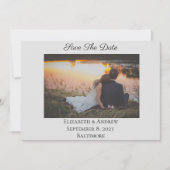 Sparen de Datum Elegant Formele Foto Licht Grijs (Voorkant)