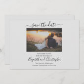 Sparen de Datum Elegant Formele Foto Licht Grijs (Voorkant / Achterkant)