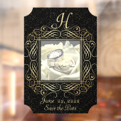 Sparen de Datum Elegant Gold Foil Stippen zie Manu Raamsticker (Vel 2)