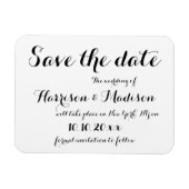 Sparen de Datum Elegant manuscriptCalligraphy Wedd Magneet (Horizontaal)