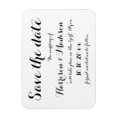 Sparen de Datum Elegant manuscriptCalligraphy Wedd Magneet (Verticaal)