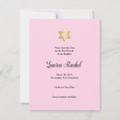 Sparen de Datum Elegant Roze marine en Groene Dama Save The Date (Achterkant)