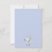 Sparen de Datum Elegant Waterverf Wildbloemen Kaart (Achterkant)