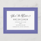 Sparen de Datum Elegant Wedding Trendy Aankondigingskaart (Voorkant)