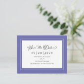 Sparen de Datum Elegant Wedding Trendy Aankondigingskaart (Staand voorkant)
