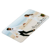 sparen de datum, elegante handgeschreven trouwfoto magneet (Linkerzijde)