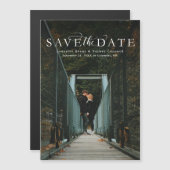 Sparen de datum elegante verticale foto magnetische uitnodiging (Voorkant / Achterkant)