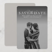 Sparen de datum elegante verticale fotokaart save the date (Voorkant / Achterkant)