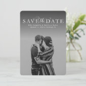 Sparen de datum elegante verticale fotokaart save the date (Staand voorkant)