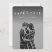 Sparen de datum elegante verticale fotokaart save the date (Voorkant)